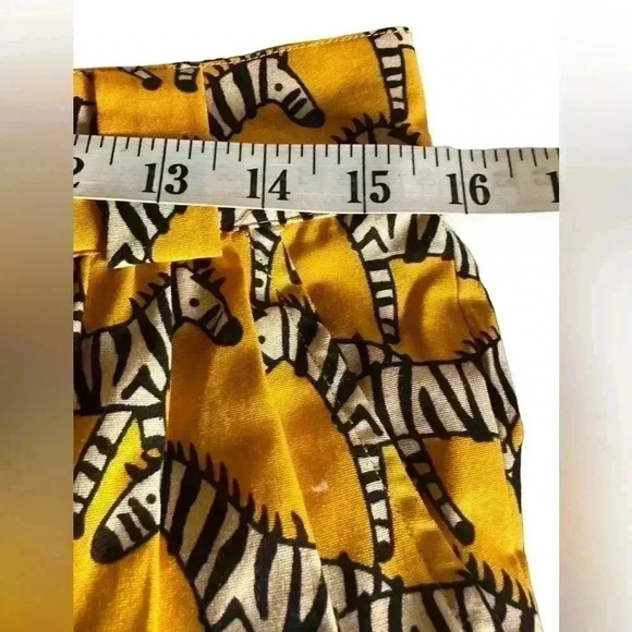 Compania Fantastica XL yellow ZEBRA high waist trouser shorts NWT - Picture 15 of 16